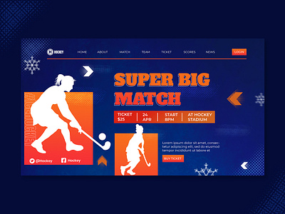 Landing Page Template Hockey Sport