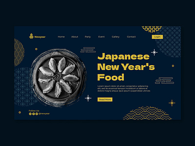 Landing Page Template Japanese New years branding design graphic design japanese landing page new year ui web design