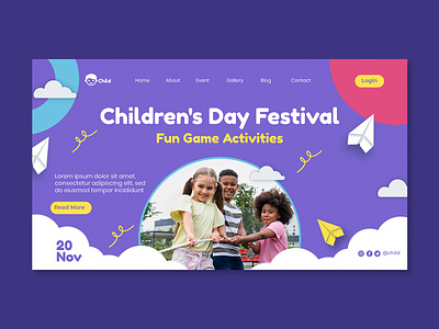Landing Page Template Children's Day
