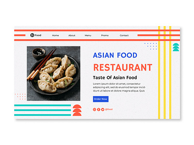 Landing Page Template Food/Restaurant branding cafe design food graphic design illustration landing page restaurant ui ux web design