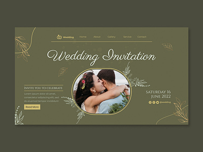Landing Page Template Wedding branding graphic design illustration landing page ui ux web design wedding