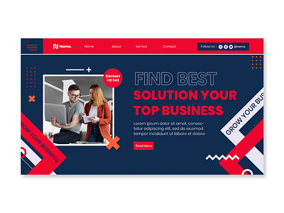 Landing Page Template Business branding business design graphic design illustration landing page marketing ui ux web design