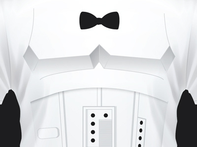 Stormtrooper Tux, Mark II illustration star wars tshirt