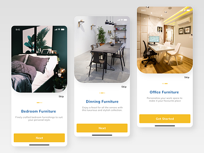 Furniture app on boarding