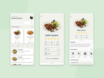 Food Recipe Mobile App clean design clean ui cooking cooking app figma figma design food food app invisionapp mobile mobile app mobile ui recipe recipe app ui ui ux ui design whimsical