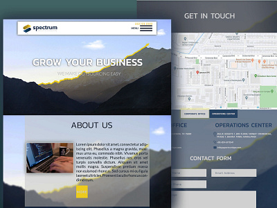 spectrum web branding design illustrator landing page ui minimal photoshop website ui ux vector website concept website design website designer