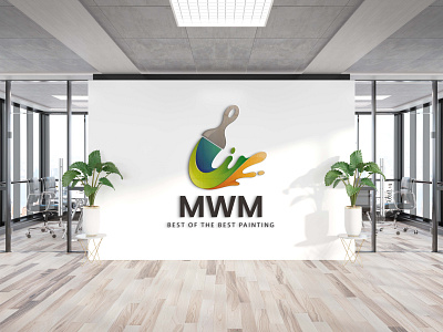 MWM Paint Logo branding flat graphic illustrator logo logo design logo design branding logo design concept logo designer logo designs minimal typography vector