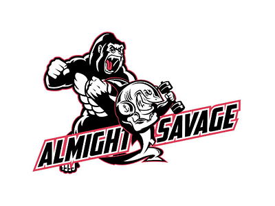 Almighty Savage animation designer cartoon designer cartoon logo graphic design logo logo design