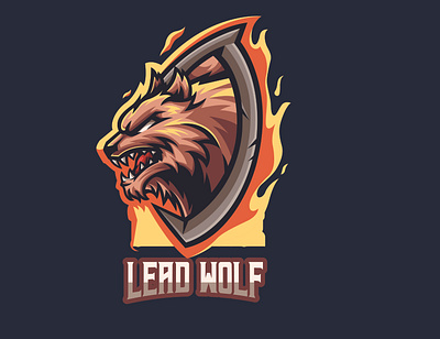 Wolf gaming logo gaminglogo graphic illustrator logo logo design logo designer minimal