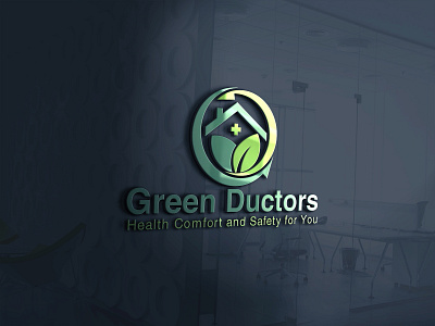 Green Ductors Logo branding design flat illustration illustrator lettering logo logo design minimal typography vector