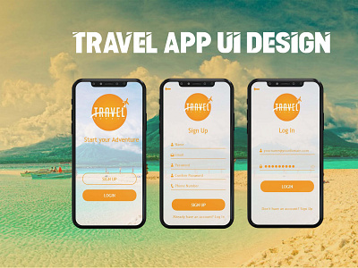 Travel app UI Design