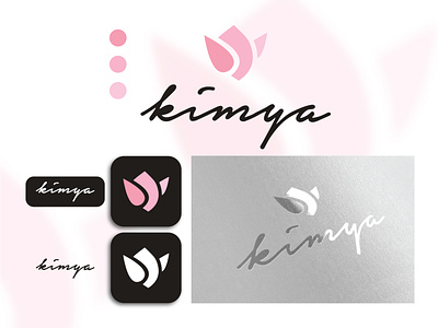 Kimya Veil Logo app branding design flat illustration logo minimal typography