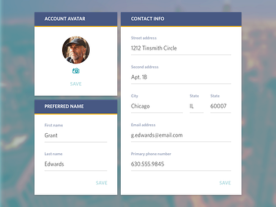 Daily UI :: 006 :: User Profile address avatar dailyui profile ui ui elements user profile web design