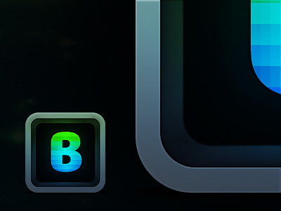 Beam Deflection Dribbble app apple b blue green icon icons ios ipad iphone mac