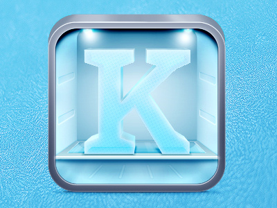 Fridge alu aluminium app blue cold freez freezing fridge ice icon ios k light