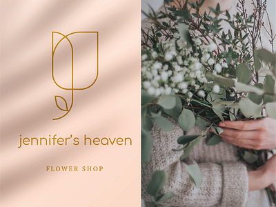 Floristy Logo Design - Jennifer's Heaven branding design graphic design icon illustration logo typography vector