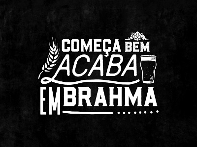 Brahma Beer design illustration logo typography