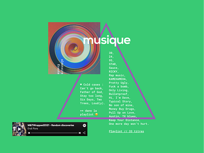 #M&TWrapped 2021 - Music bestof geometric layout music ui