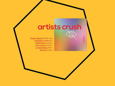 #M&TWrapped 2020 - Artists crush curation geometric layout red yellow