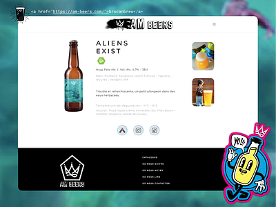 AM Beers - Single Page Product beer beers brew brewery eshop layout minimalist product page ui website