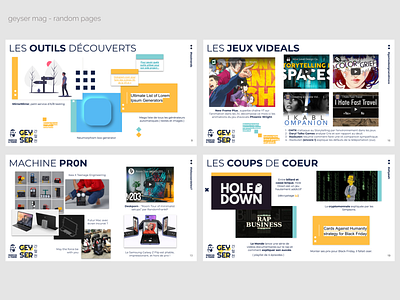 Geyser💦 #4 - random pages design layout mag magazine print publishing ui