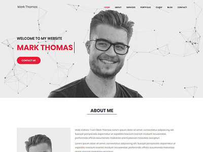 Mark Thomas-Personal Portfolio HTML Landing Page Template bootstrap clean creative css3 cv freelancer html html template html5 minimal onepage personal portfolio responsive template