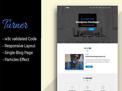 Turner - One Page Portfolio HTML Template