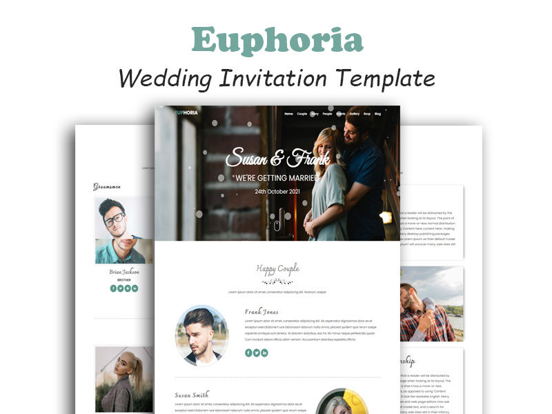 euphoria party invitation template