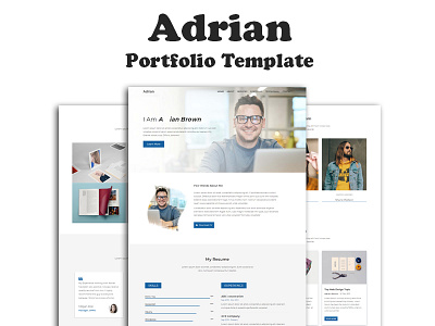 Adrian - Personal Portfolio Landing Page Template