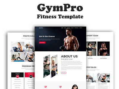 GymPro - GYM & FITNESS HTML Template bootstrap bootstrap template creative css fitness html template html html template html5 onepage responsive responsive website template