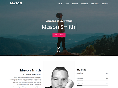 MASON   Personal Portfolio HTML Template