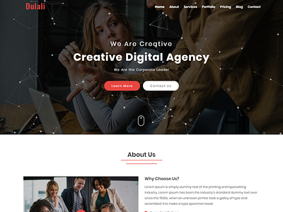 DULALI   One Page Multipurpose Template