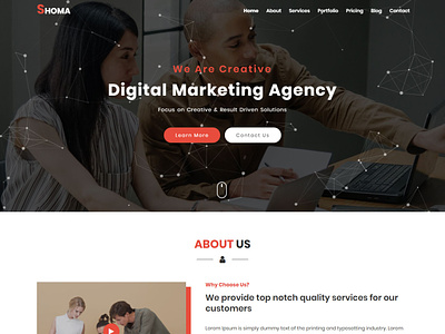 Shoma - One Page Html Business Template By Manash Kanti Sarker On Dribbble