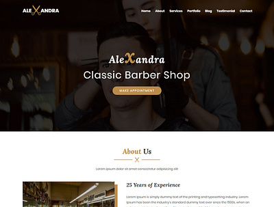 Alexandra - Barber Shop HTML Template barbershop beauty bootstrap care hair health html template massage medical personal physiotherapy responsive salon spa unique wellness yoga