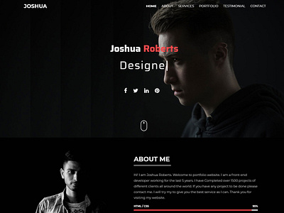 Joshua - One Page Portfolio HTML Template