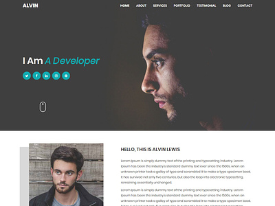 Alvin - Personal Portfolio Template