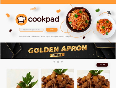 cookpad app clean cook app design illustration ui uiux design ux vector web website