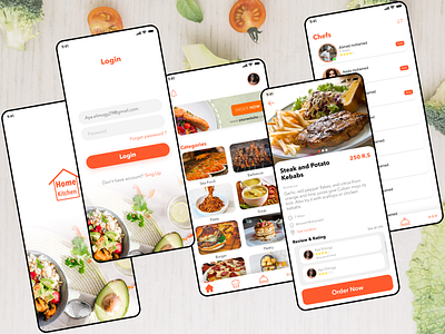 Home kitchen app design ui ux