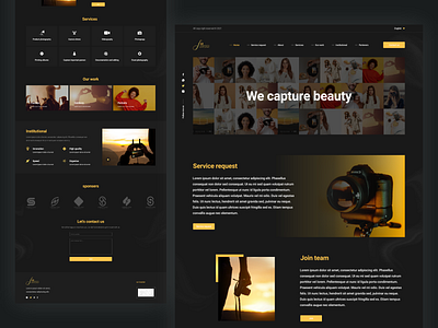 Fisal el-nazeer website camera capture clean clear dark design landingpage personal website photographer photographer portfolio photography photos service request simple ui ui ux ui design ux web design websites