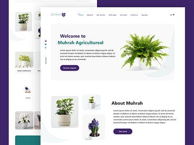Agricultural website agricultural clean clear flower shop flowers landing page plants tree ui ui ux ui design ux websites