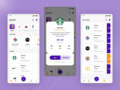 Benefit / Coupon app