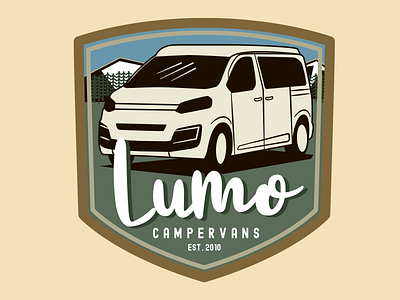 Lumo Campervans Badge badge camper campervan illustration vector vector illustration