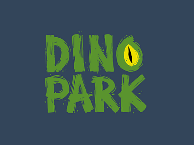 Daily Logo Challenge #35 : Dino Park amusement park brush type daily logo challenge dinosaur logo logo design park