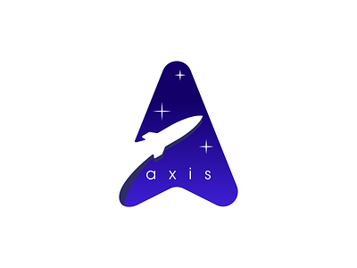 Daily Logo Challenge #1 : Axis branding daily logo challenge logo logo design logotype rocket rocket logo rocketship space stars