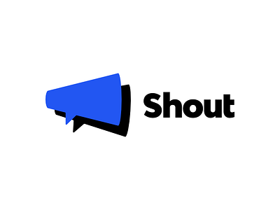 Daily Logo Challenge #39 : Shout daily logo challenge flat logo logo logo design messaging shout
