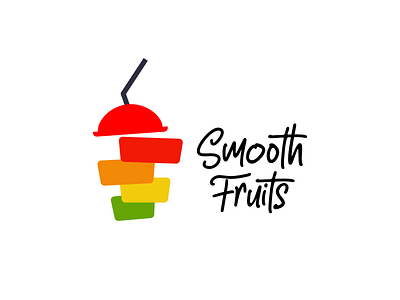 Daily Logo Challenge #47 : Smooth Fruits branding daily logo challenge drink fruits logo logo design logotype smoothie straw sugar vector