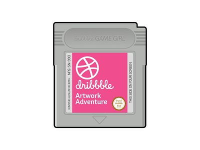 Game Girl Cartridge design flat game art game boy game cartridge illustration nintendo simple lines vector vector illustration video game