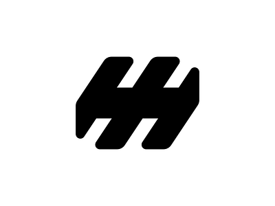 HH h letter logo logo design mark minimalistic monogram monogram letter mark negative space symbol vector