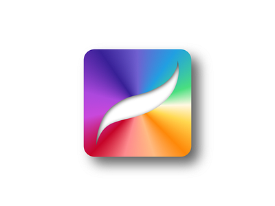 Procreate App Icon app icon app icon design apple app colorful design gradient icon design vector vector illustration