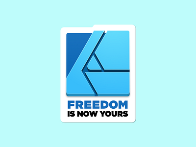 Freedom Is Now Yours Affinity Sticker affinity designer affinity serif design freedom sticker sticker art sticker design sticker mule vector vector illustration